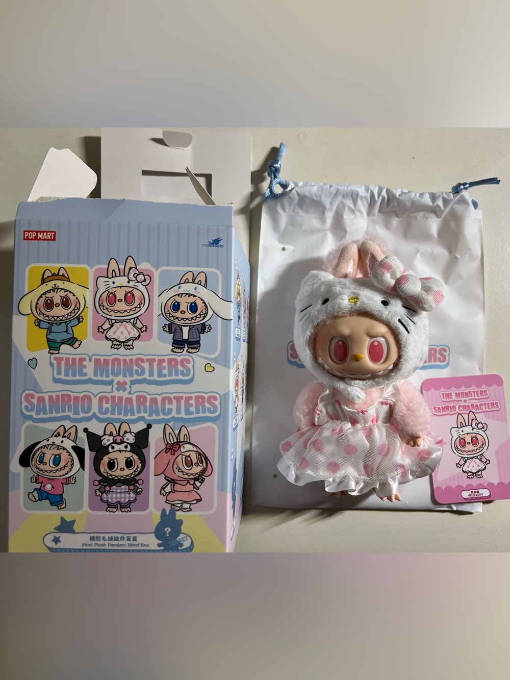 POPMART THE MONSTERS X SANRIO HELLO KITTY PENDANT BLIND BOX OPEN BOX NEW